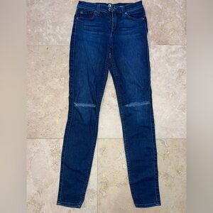 7 For All Mankind Blue Skinny Jeans Modern Fit